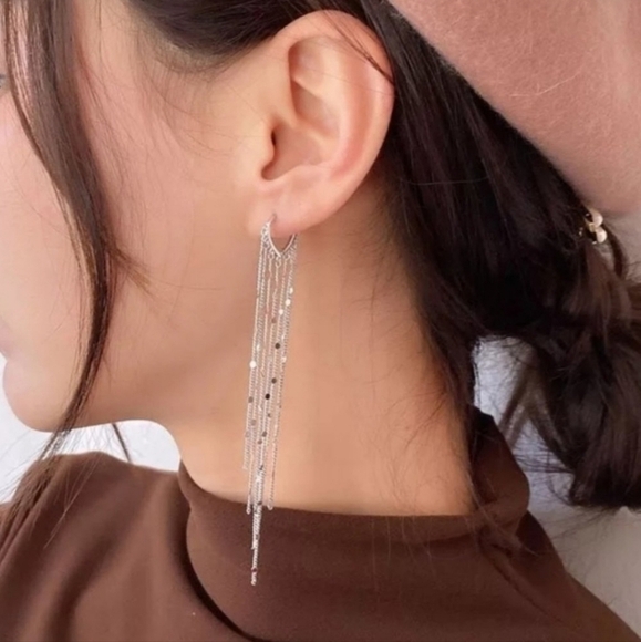 🍒 925 Chandelier Dangling Earrings - Picture 4 of 14